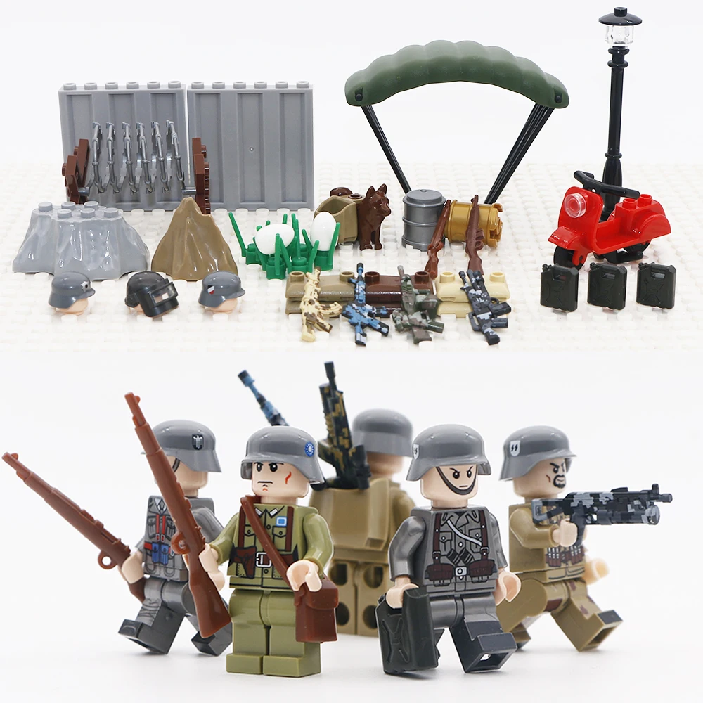

Bricks Military Accessories Army Soldier 98K Weapon Guns Toys Tank world war 2 Figure LegoInglys city Parts Bulk Building blocks