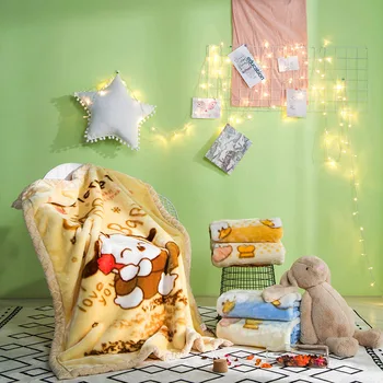 

8 color double-layer thickening children's plush silky blanket Raschel blanket Kindergarten baby baby blanket blanket