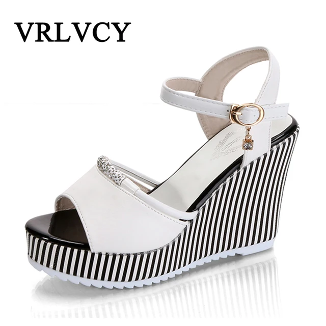  New Summer Platform Heels Sandals Women Open Toe Thick High Heels wedges Sandal fashion Buckle Strap Shoes Sandals For Women