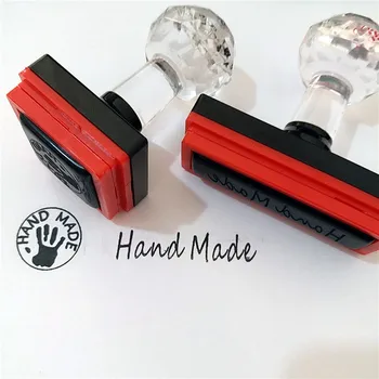 

Handmade self inking Stamp DIY Gift rubber Stamps 1x4.8cm 2cm Decorative Greetings photosensitive seal Self inking Custom logo