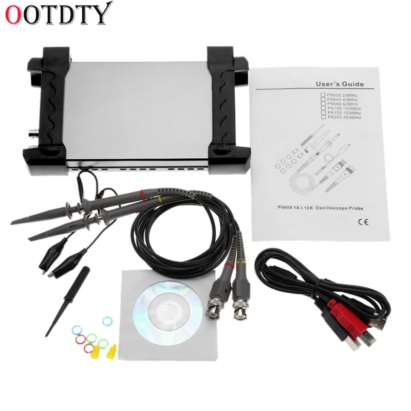 

OOTDTY Fashion Hantek 6022BE 20MHz Bandwidth 48MSa/s PC Based USB Digital Storage Oscilloscope
