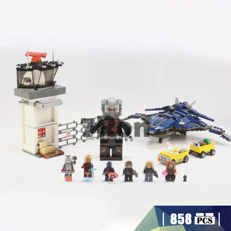 

Model building toys hobbies Airport Battle Captain America Civil War 07034 Compatible With lego super hero 76051 Educational DIY