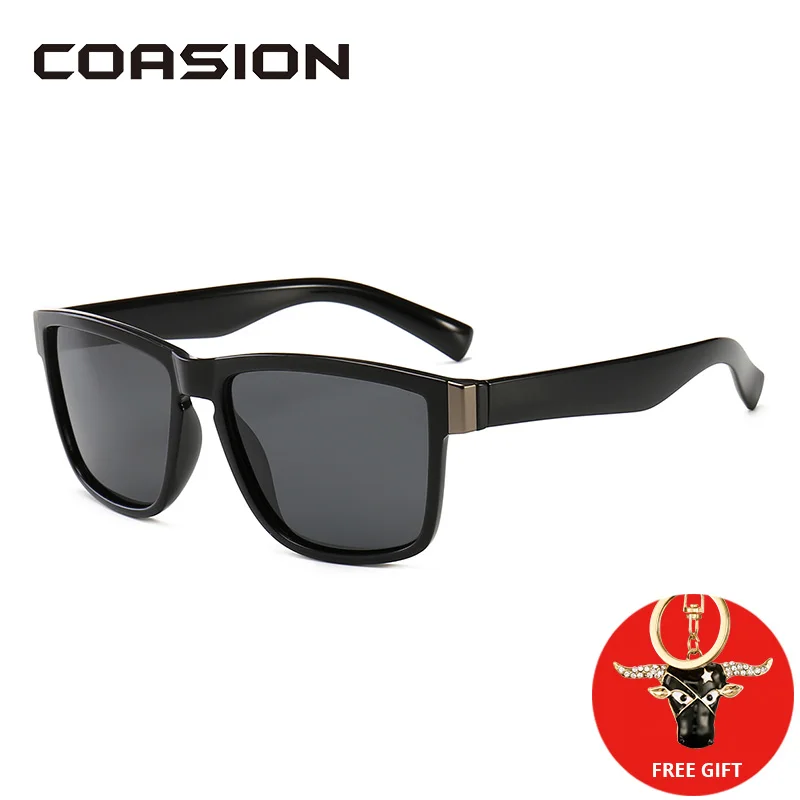 

COASION Brand Design Classic Polarized Sunglasses Men Women Square Frame Sun Glasses for Driving Male Goggle 100% UV400 CA1256