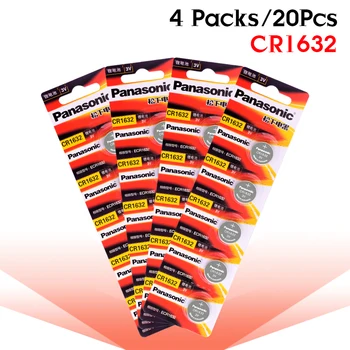 

PANASONIC 20Pcs CR1632 1632 DL1632 3V Lithium Batteries Cell Button Coin Battery Suitable Supports Watch Calculator