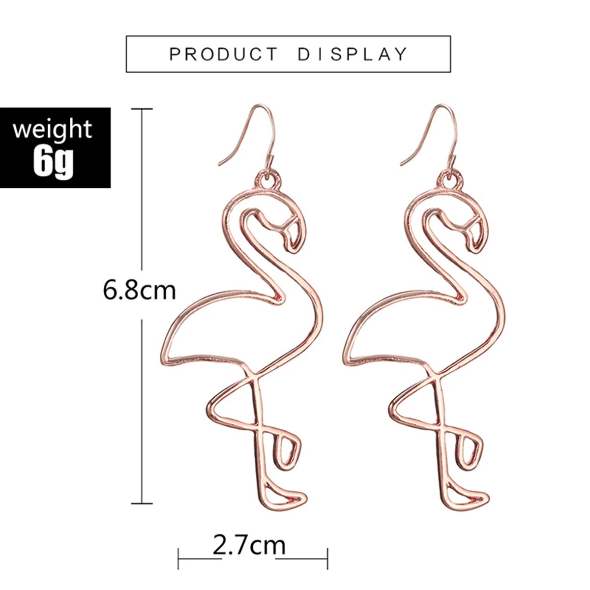 Creative Hollow Flamingo Pendant Earring For Women Chic Temperament Animal Dangle Earring Shellhard Fashion Jewelry Femme Bijoux