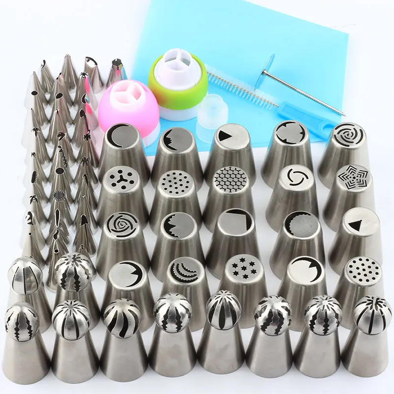 

72Pcs/Set Russian Stainless Steel Pastry Tips Ball Sphere Icing Piping Nozzles Cake Decorating Tool Tips Set Kitchen Accessories