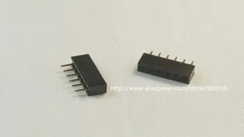 

100pcs 1x6 P 6 Pin 2.0 mm PCB Female Header Pin Headers Single row Straight Through Hole Insulator height 4.30mm Rohs Reach