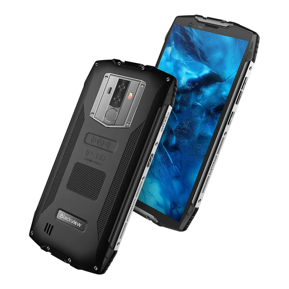 Blackview BV6800 Pro, 5,7 дюймов, смартфон, водонепроницаемый, Беспроводная зарядка, 4 Гб+ 64 ГБ, две sim-карты, 18:9, 6580 мАч, аккумулятор, 4G, NFC, мобильный телефон - Цвет: black