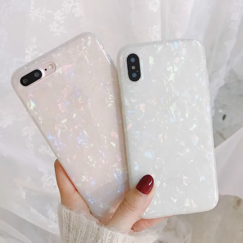 Модный мягкий силиконовый чехол с ракушками для Apple iPhone 6 6S 7 8 Plus X чехлы телефонов