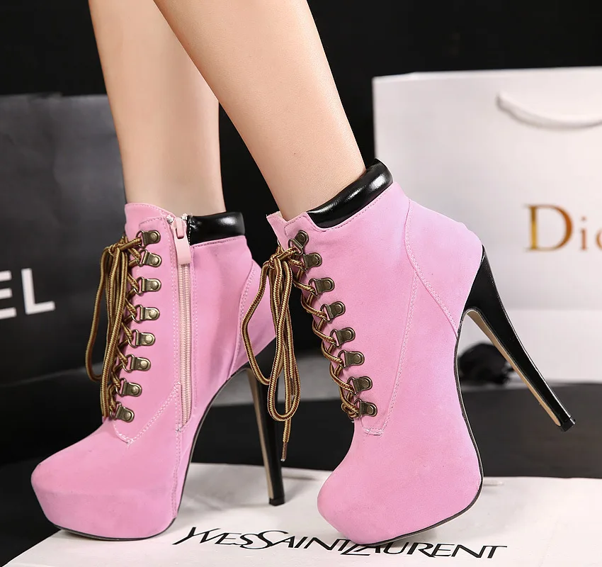 Soft Leather Platform Shoes Woman Party 