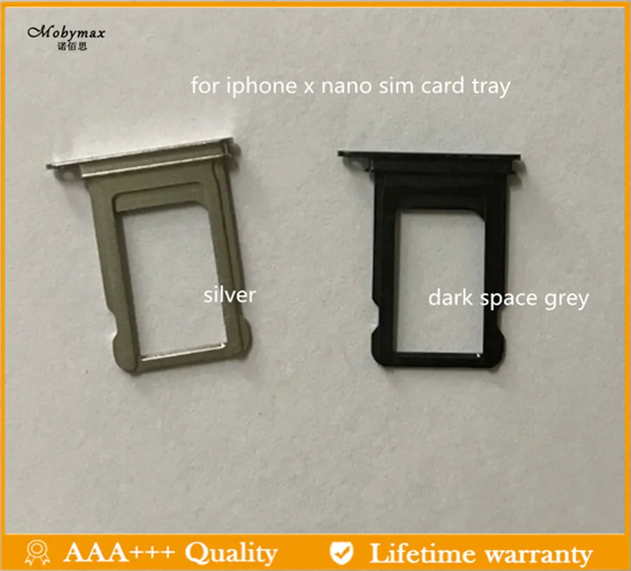 

For Apple iPhone X IMEI no. Sim Cards Adapters Micro Sim Card Tray Slot Holder with waterproof circle Replacement Acessories