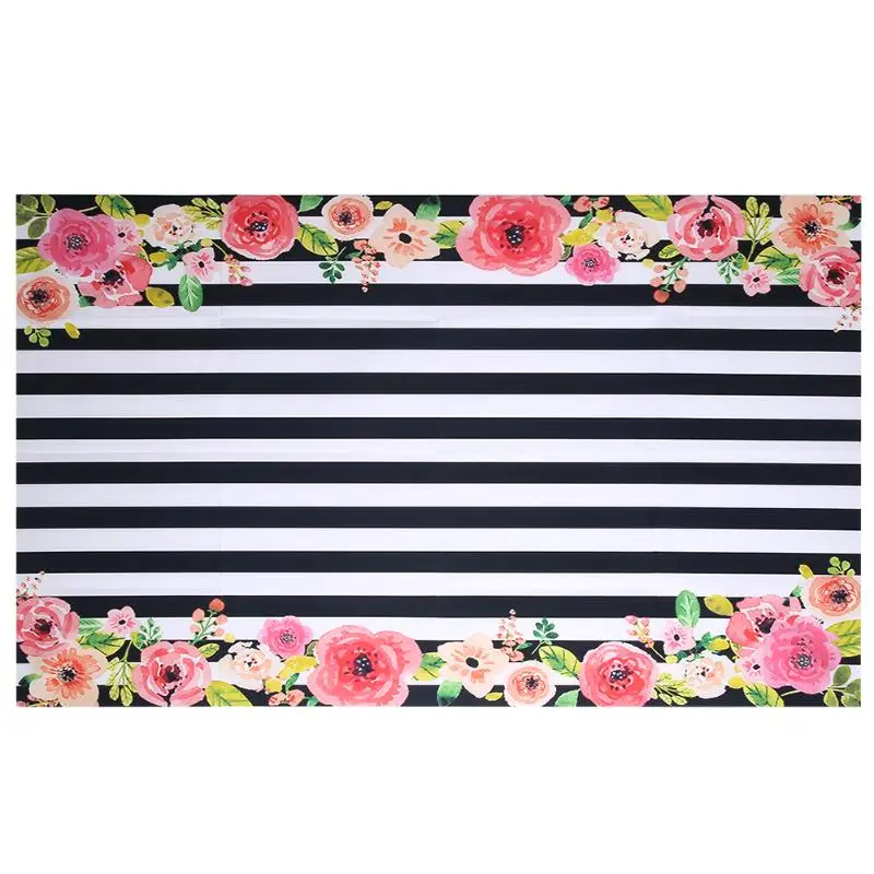 Flowers Frame Digital Photography Background Black And White Stripes