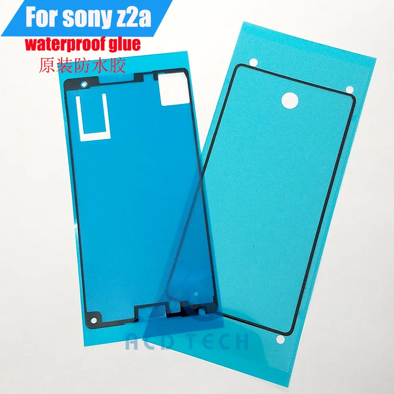 

original 2pcs/Set Waterproof Adhesive For SONY Xperia Z2A ZL2 SOL25 front / bracket / back Adhesive Full Set Tape Sticker