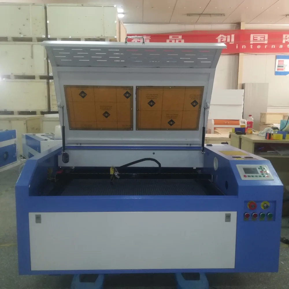 

RECI CO2 W2 6090 laser engraving and cutting machine with 100W laser power supply and RUIDA RDC6442G mainboard