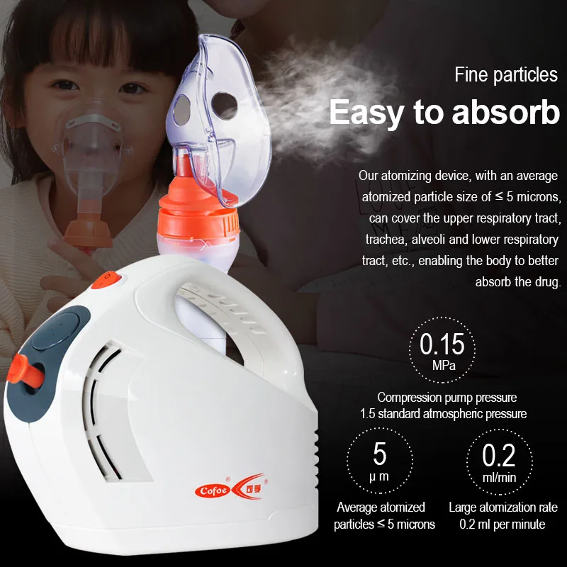 

Cofoe Medical Compressor Nebulizer Respirator Throat Sprayer Household Air Compression Therapy Atomizer for Baby Child Adults