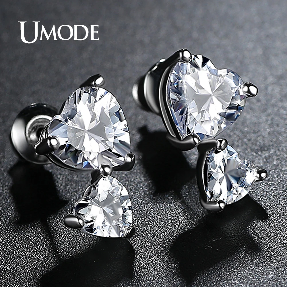 Женские серьги гвоздики в форме сердца UE0336|heart stud earrings|fashion earringsstud earrings |