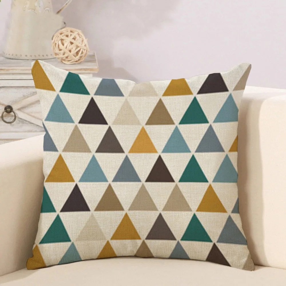 Meijuner треугольная сетка постельное белье Чехол для подушки современный Стиль Цветные Волны Подушка Чехол для подушки домашний декор