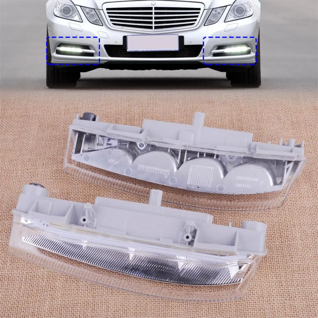 CITALL Car Left + Right Front DRL Daytime Running Fog Light For Mercedes Benz W204 C230 C250