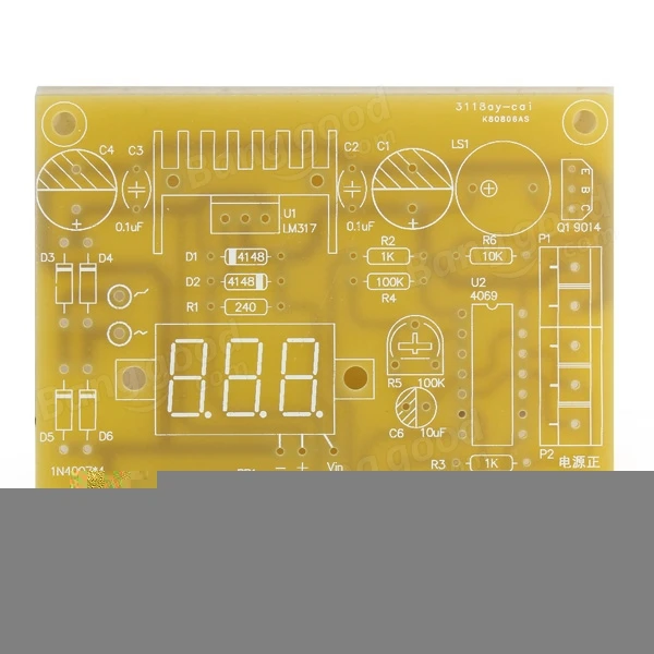 С фабрики ЕС 220 В DIY LM317 Регулируемое напряжение питания доска обучающий комплект с чехлом