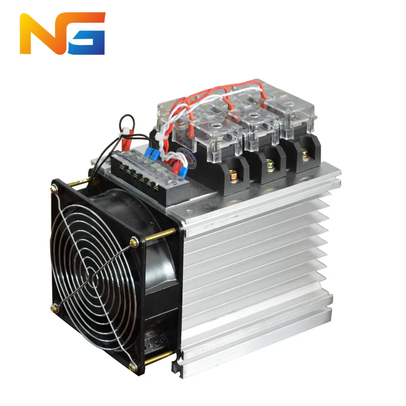 

NG SSR-(60~120)DA-3H solid state relay three-phase DC control AC industrial grade high structural strength with raditor and fan