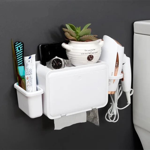 8 In 1 Bathroom Storage Shelves Organizer Toilet Paper Sanitary Napkin