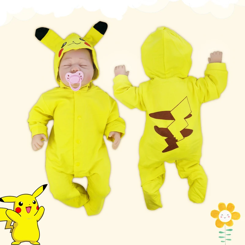 Mono Con Capucha De Pikachu Para Bebes Mono Bonito De Dibujos Animados Para Bebes Recien Nacidos Ropa De Bebe De Primavera Y Otono Mono Para Bebe Peleles Aliexpress