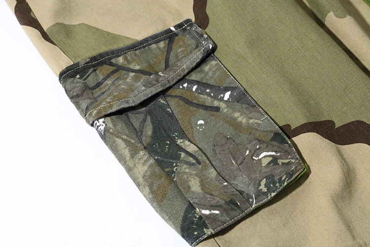 Модная уличная мужские брюки для пробежек свободный крой Камуфляж Военная Униформа армейские штаны большой карман Slack нижняя хип хоп брюки карго для мужчин