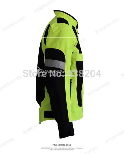 Мотоциклетная куртка с высокой видимостью, безопасная флуоресцентная желтая Светоотражающая одежда, дышащая одежда для мотокросса