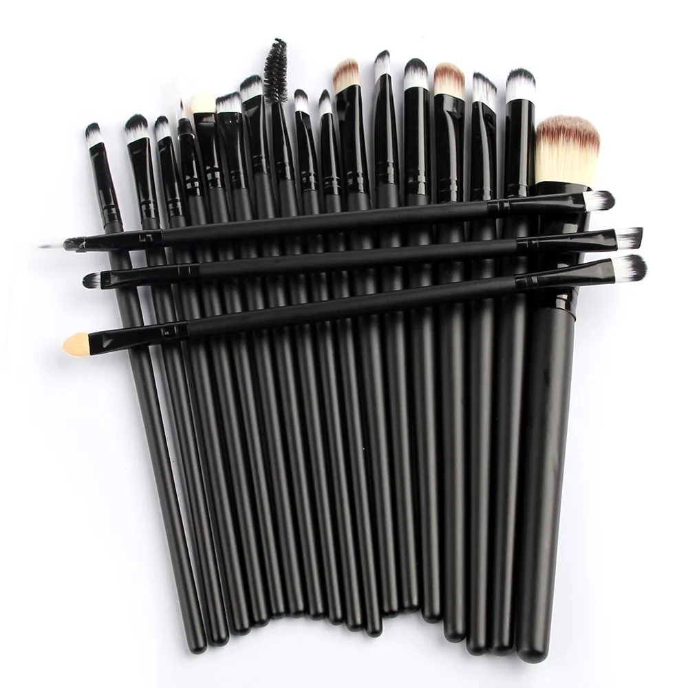 

20Pcs Eye Shadow Brush Set Pro Nylon Hair Sponge Double Ended Makeup Tool Portable Eye Shadow Brushes Set Hot