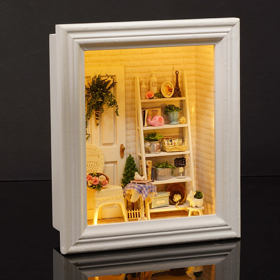 Интересный дом солнечного общежития фоторамка маленький дом 3D Сборка DIY Бытовая креативная комната Рождественский подарок игрушка для ребенка