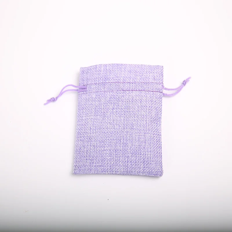 50pcs/lot Vintage Natural Burlap Jute Candy Drawstring Bags for Wedding Party Birthday Gift Bag Party Storages Pouch 9*12cm