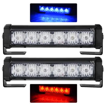 

exLED Car grille lamp bright light 2 in1 LED red/blue warning light with long light