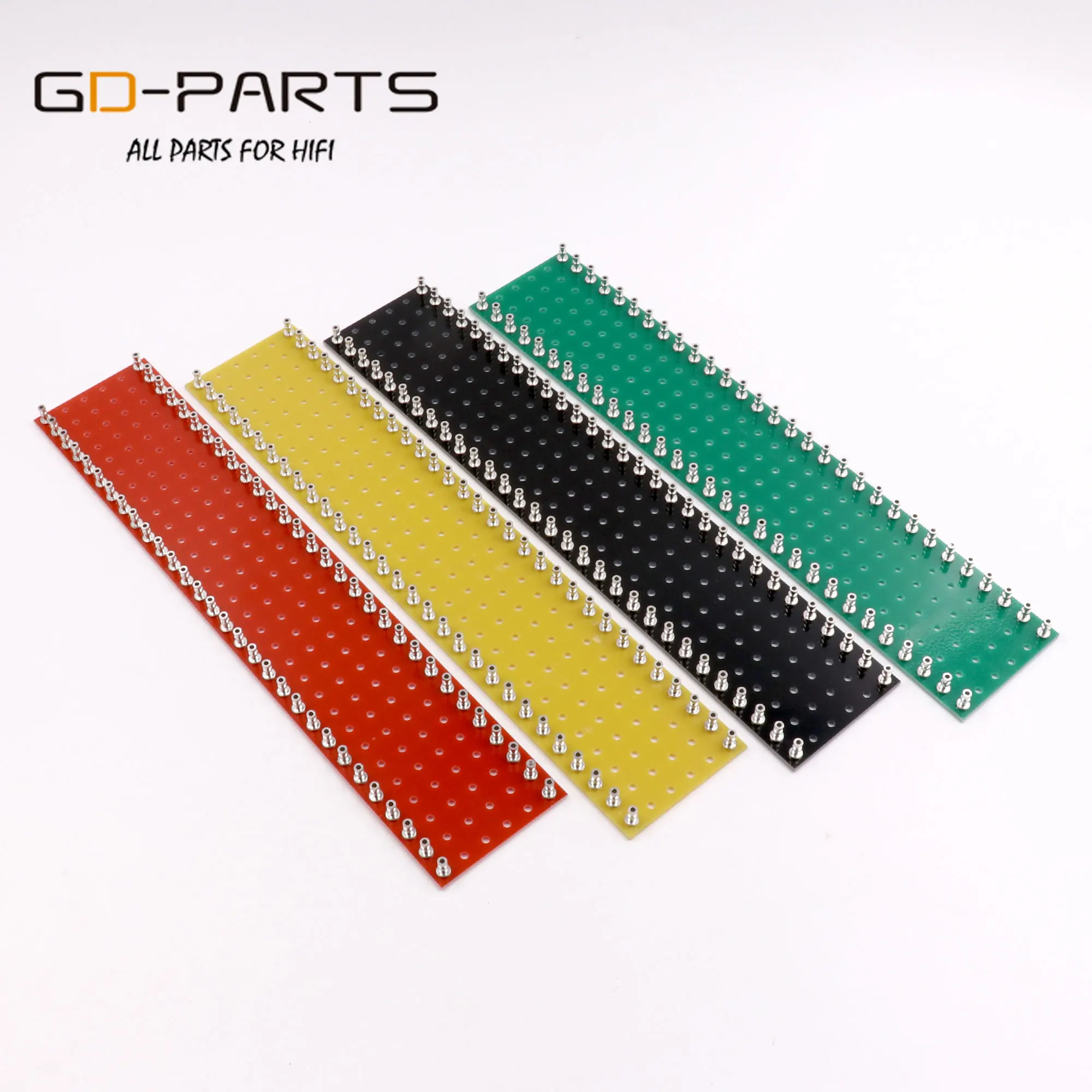 

300x60x2mm Red Black Yellow Tag Board Tag Strip Turret Terminal LUG Board for DIY Hifi Vintage Tube Audio Guitar Amplifier