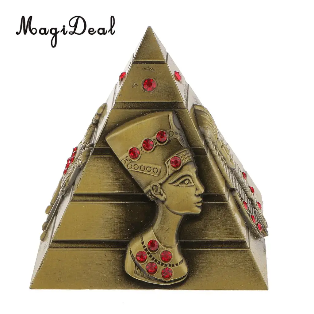8.5cm Metal Handicrafts Egyptian Pyramid Statue Building Model
