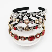 Новые Модные металлические геометрические полные жемчужные листья Ретро оголовье мода подиум простой оголовье аксессуары 976