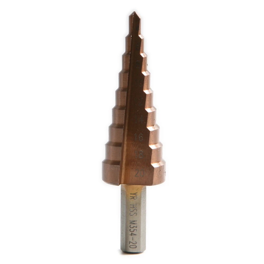 

HSS Cobalt M35 Large Step Cone Drill Titanium Bit Set Hole Cutter 4