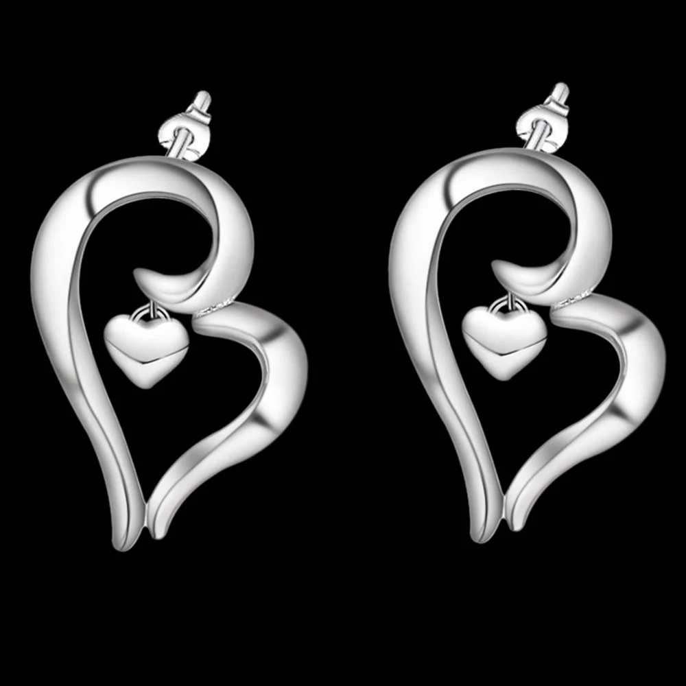 Женские серебряные серьги с надписью B love heart высокое качество оптовая продажа