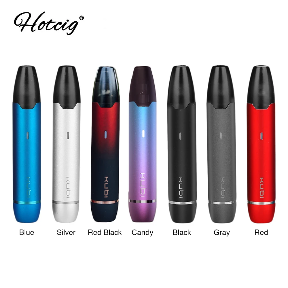 

Original Hotcig Kubi Refillable Pod Vape Kit with 550mAh Battery & 1.7ml Cartridge & air-activated Wwitch Pod System vs Minifit