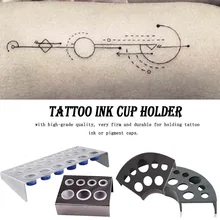 7/8/21 отверстия Веерообразный емкость для чернил для татуировок подставка держатель татуировки чашка для пигмента держатель кожи контейнерная пробка аксессуары для татуировки