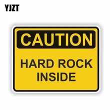 YJZT 14,1 CM * 10,6 CM Warnung Körper Aufkleber VORSICHT HARD ROCK INNEN Auto Aufkleber Zubehör 6-1998
