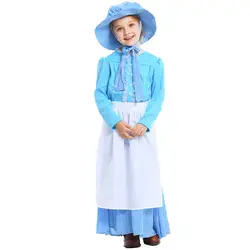 Детский карнавальный костюм пионера для девочек, пилигрима, Прейри, для ролевых игр, наряд для косплея, драматическая опера, нарядное платье