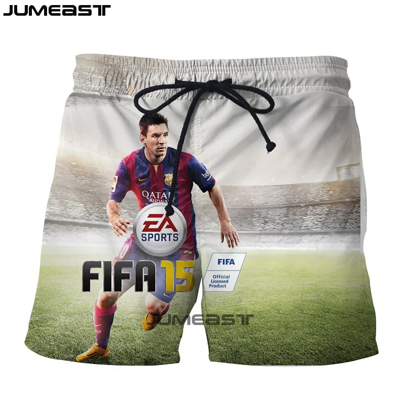 Jumeast Брендовые мужские/женские 3D принты "Футбол" Звезда Lionel Messi шорты летние быстросохнущие пляжные повседневные спортивные брюки короткие брюки - Цвет: 18