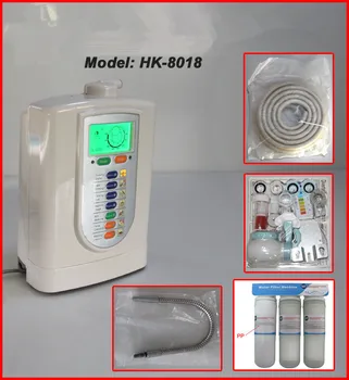 

Alkaline Water ionizer machine with CE 1 built-in and 3pcs pre-filter HK-8018 Alkaline,purified,acidic water