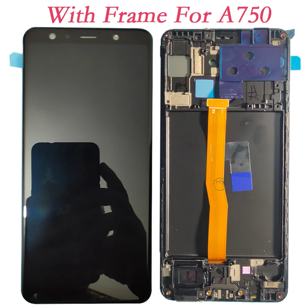 Дигитайзер сенсорного экрана Super AMOLED 6 0 ''для Samsung Galaxy A7 2018 A750F A750G A750FN ЖК дисплей