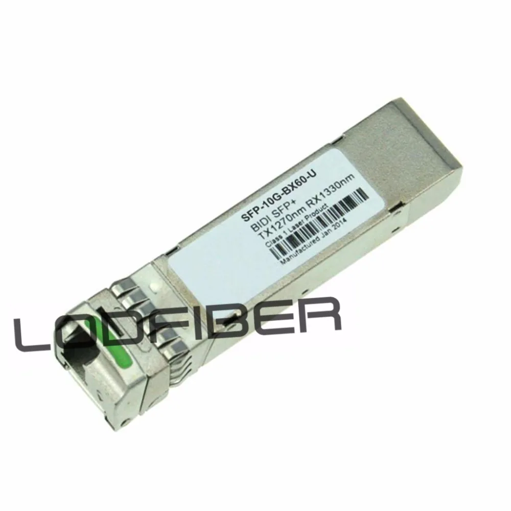 Парча 10G-SFPP-BXU-80K совместимый 10GBASE-BX80-U SFP + 1270nm-TX/1330nm-RX 80 км DOM приемопередатчик