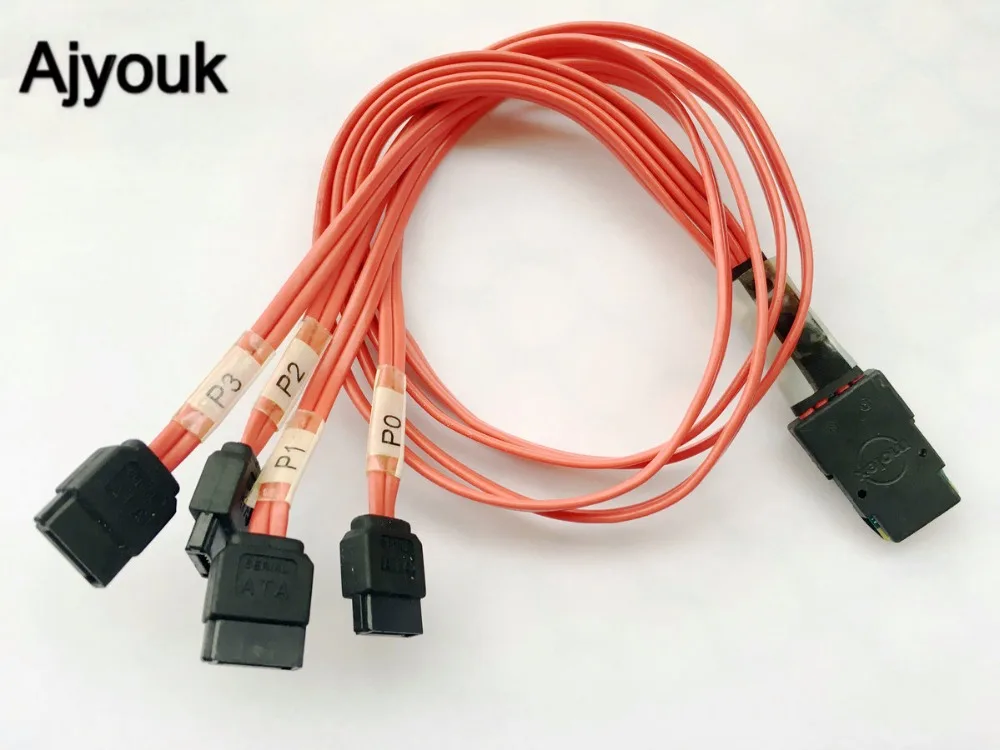 

1pcs Serial ATA Cable 4*SATA To SFF-8087 Mini SAS 36Pin Reverse Breakout Cable Red 50cm