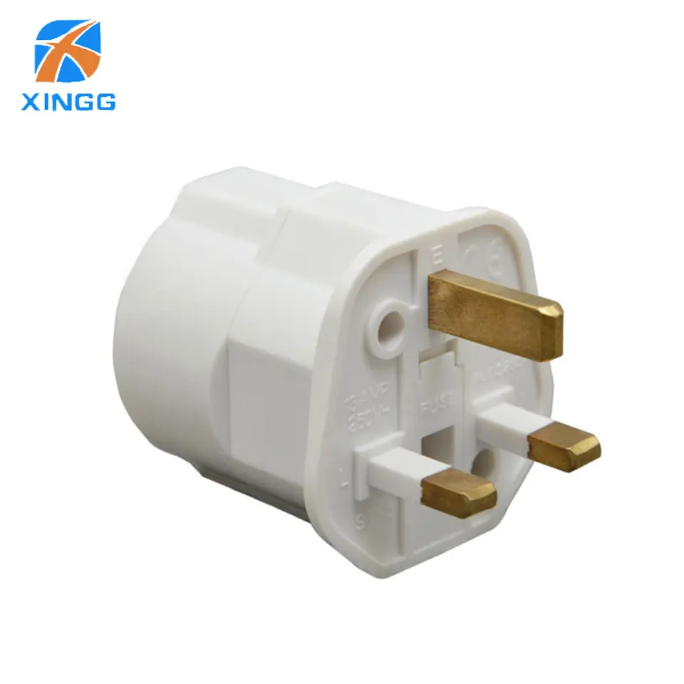 

UK AC Power Electrical 3 Pins Plug Travel Adaptor Adapter To EU European Plug With Fused Socket Outlet Adaptor Adapter Converter