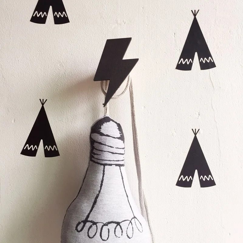 

Lightning wooden hook for boy kids room wall decorate boy room ECO hanger hook kids present pine wood .