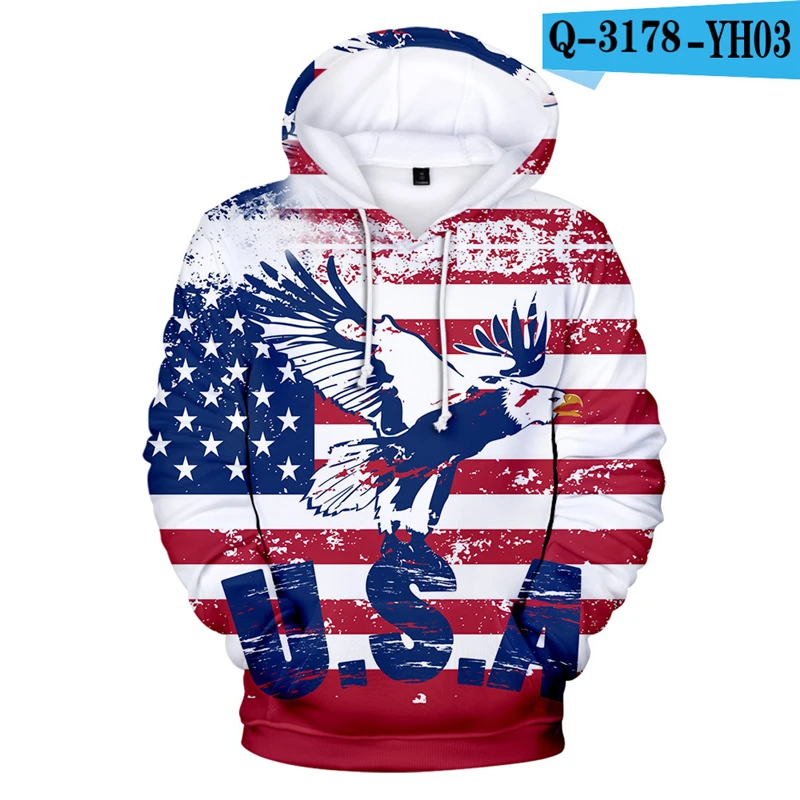 

Usa Hoodie American Independence Men Women Sweatshirts American Flag 3D Clothes Eagle Sweatshirts Men Mens Hoodie 3D Clothing