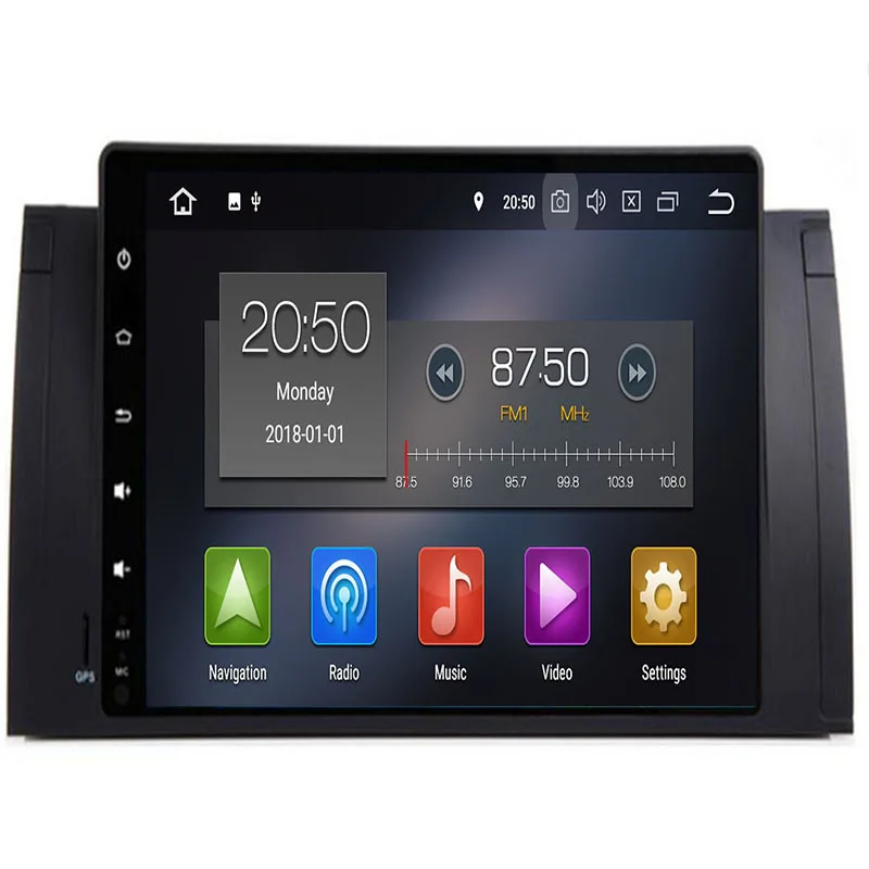 Excellent Android 9.0 16G ROM GPS Navi 9" Full Touch Car DVD Multimedia for BMW E53 X5 E39 5 97-06 with Wifi 3G BT RDS Radio Can bus DVR 3